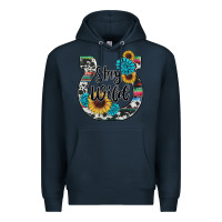 Navy western stay wild horsesho Premium Hoodie - RanaPortraitStore