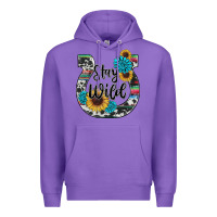 Purple western stay wild horsesho Premium Hoodie - RanaPortraitStore