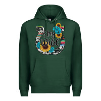 Sports Green western stay wild horsesho Premium Hoodie - RanaPortraitStore