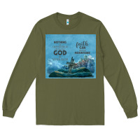 Army Green nothing is impossible with cross Long Sleeve Tee - TumblerDesignByShophia