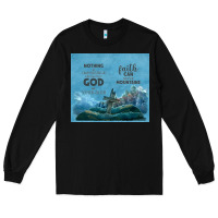 Black nothing is impossible with cross Long Sleeve Tee - TumblerDesignByShophia