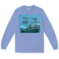 Colony Blue nothing is impossible with cross Long Sleeve Tee - TumblerDesignByShophia