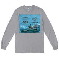Heather Grey nothing is impossible with cross Long Sleeve Tee - TumblerDesignByShophia