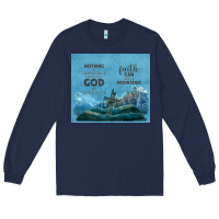 Navy nothing is impossible with cross Long Sleeve Tee - TumblerDesignByShophia