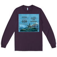 Plum nothing is impossible with cross Long Sleeve Tee - TumblerDesignByShophia
