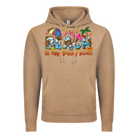 Vintage Coffee the beach is my happy place Vintage Hoodie - NancyCooperArtShop