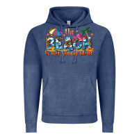 Vintage Denim the beach is my happy place Vintage Hoodie - NancyCooperArtShop