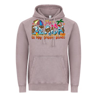 Vintage Zinc the beach is my happy place Vintage Hoodie - NancyCooperArtShop