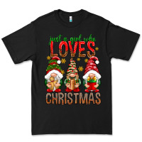 Black Just a girl who loves Christmas Premium Tee - NancyCooperArtShop