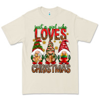 Bone Just a girl who loves Christmas Premium Tee - NancyCooperArtShop