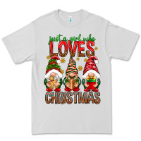 Dove Grey Just a girl who loves Christmas Premium Tee - NancyCooperArtShop