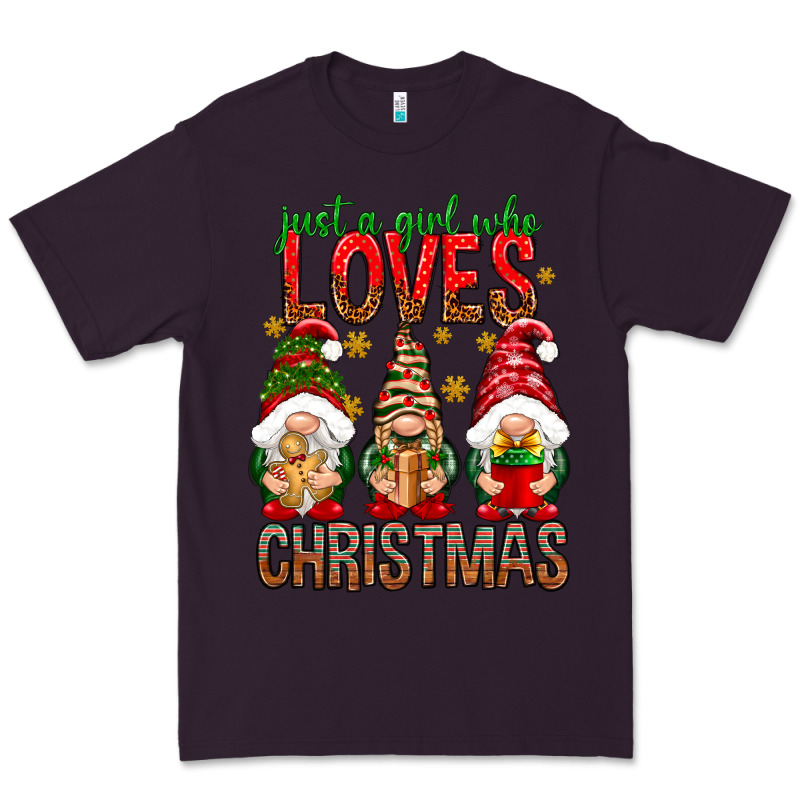 Just A Girl Who Loves Christmas Premium Tee by NancyCooperArtShop | Teevron