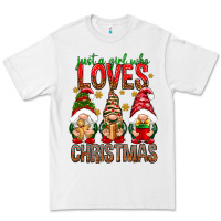 White Just a girl who loves Christmas Premium Tee - NancyCooperArtShop