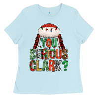 Baby Blue You serious clark Ladies Tee - NancyCooperArtShop