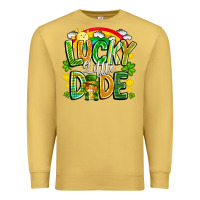 Antique Gold Lucky Little Dude Premium Sweatshirt - CowhideDigitalArt
