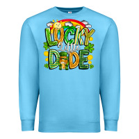 Ocean Blue Lucky Little Dude Premium Sweatshirt - CowhideDigitalArt