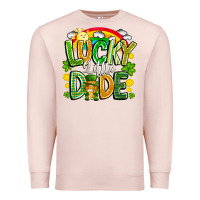 Pale Pink Lucky Little Dude Premium Sweatshirt - CowhideDigitalArt
