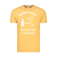 Vintage Mustard Happy Fırst Cheers Mother's Day Owen 2020 Vintage Tee - Bettercallsaul