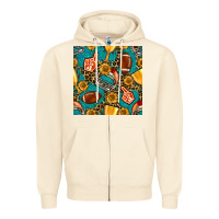 Sandshell american football winner cup and helmet seamless pattern Zipper Hoodie - BundleAndBundleShop