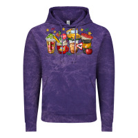 Cloud Purple school bus coffee cups Vintage Hoodie - NancyCooperArtShop