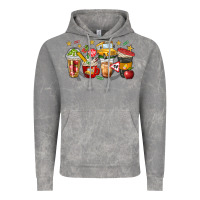 Cloud Rock school bus coffee cups Vintage Hoodie - NancyCooperArtShop