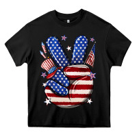 Black peace 4th july Heavy Core Tee - NancyCooperArtShop