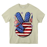 Mossy peace 4th july Heavy Core Tee - NancyCooperArtShop