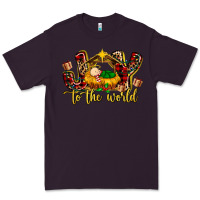 Plum Baby Jesus Joy To The World Premium Tee - MaliasSmallBusiness