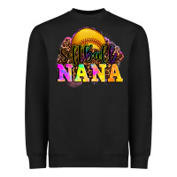Black softball nana Heavyweight Sweatshirt - OliviaCreatesArt