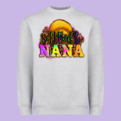 Softball Nana Heavyweight Sweatshirt Designed By Oliviacreatesart