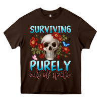 Chocolate Brown surviving purely out of spite Heavy Core Tee - JahusDesignShop