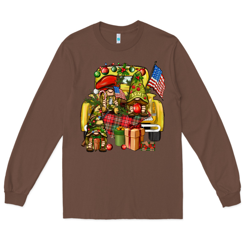 Christmas Army Gnomes Truck 4th Of July Long Sleeve Tee by HowdyJamesFarm | Teevron
