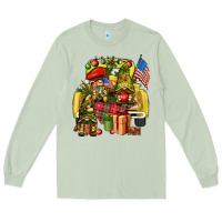 Matcha Christmas army gnomes truck 4th of july Long Sleeve Tee - HowdyJamesFarm