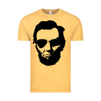 Vintage Mustard cool abe lincoln with aviator sunglasses black Vintage Tee - lanVoArt