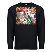 Black merry christmas y'all Premium Sweatshirt - CowhideDigitalArt