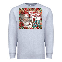 Heather Grey merry christmas y'all Premium Sweatshirt - CowhideDigitalArt