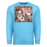 Ocean Blue merry christmas y'all Premium Sweatshirt - CowhideDigitalArt