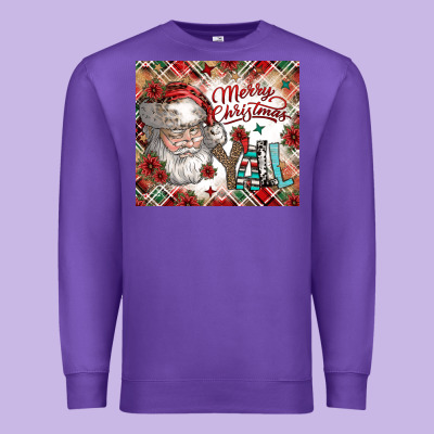 Merry Christmas Y'all Premium Sweatshirt Designed By Cowhidedigitalart