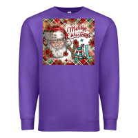 Purple merry christmas y'all Premium Sweatshirt - CowhideDigitalArt