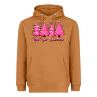 Meerkat Tis the Season Pink Trees Heavyweight Hoodie - CowhideDigitalArt