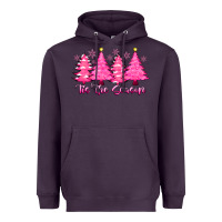 Plum Tis the Season Pink Trees Heavyweight Hoodie - CowhideDigitalArt