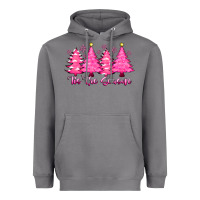 Storm Tis the Season Pink Trees Heavyweight Hoodie - CowhideDigitalArt