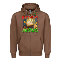 Chestnut happy birthday jesus Zipper Hoodie - FaDigitalArtStudio