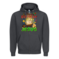 Smoke happy birthday jesus Zipper Hoodie - FaDigitalArtStudio