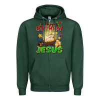Sports Green happy birthday jesus Zipper Hoodie - FaDigitalArtStudio