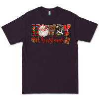 Plum Howdy Christmas Santa Premium Tee - NancyCooperArtShop