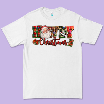 Howdy Christmas Santa Premium Tee Designed By Nancycooperartshop