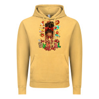 Vintage Mustard Santa's Favorite Dental Assistant Afro Messy Bun Vintage Hoodie - texasbilliewilder