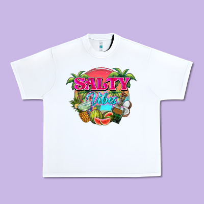 Salty Vibes Summer Urban Heavy Tee Designed By Nancycooperartshop