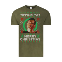 Vintage Olive Hot Trend Die Hard Christmas Yippie Ki Yay Vintage Tee - lanVoArt
